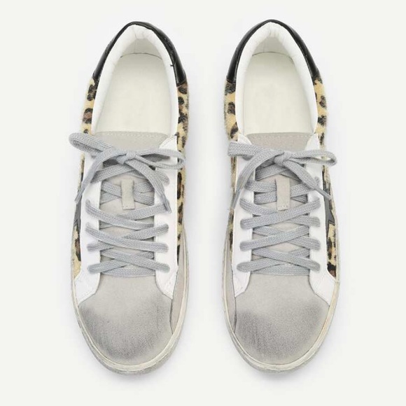 Leopard Print Star Sneakers - Picture 3 of 6